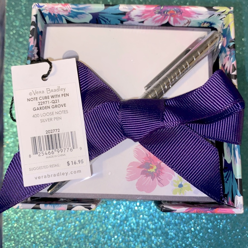 Vera Bradley notes with silver pen